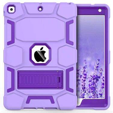 CCMAO Case for iPad 9th/8th/7th Generation (10.2 inch)-Complete Protection with Kickstand, Stylish Hybrid Three Layer Heavy Duty Shockproof Protection Cover for iPad 9 8 7 Gen, Lavender Purple
