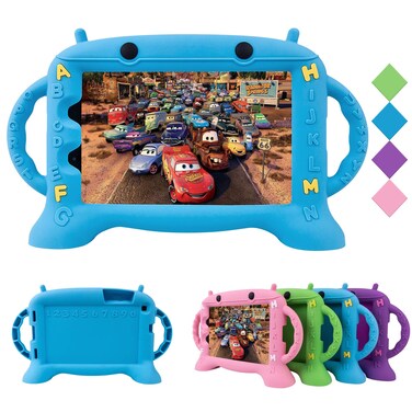CHIN FAI Kids Case for Samsung Galaxy Tab A 8.0 2019 T290 T295, Shockproof Silicone Handle Stand Protective Cover for Galaxy Tab A 8.0 Inch 2019 Without S Pen Version (Blue)