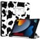 TopPerfekt Case for iPad 9th / 8th / 7th Generation 2021/2020 / 2019 10.2 Inch - TPU Shockproof Frame and Protective Leather Cover [Built-in Pencil Holder, Auto Sleep/Wake] Black Cow
