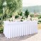 Besutolife 4ft White Tablecloth Rectangle Spandex Tablecloths for Wedding Birthday Parties Banquets Tables