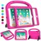 SUPLIK Kids Case for iPad Mini 4/5 (7.9"), Built-in Screen Protector Durable Shockproof Protective Cover with Handle Stand for 7.9 inch Apple iPad Mini 4th/5th Generation, Pink