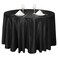 Ruisita 120 Inches Round Satin Tablecloths Black Overlay Round Satin Table Cover Bright Silk Tablecloth Smooth Fabric Table Decor for Wedding Banquet Table Decoration