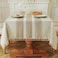 Laolitou Cotton Linen Waterproof Tablecloth for Dining Table Rustic Farmhouse Kitchen Rectangle Table Cloth Coffee Table Cover, Coffee Lines, 55x102 Inch
