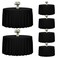 Fixwal 120 Inch Black Round Tablecloth, 6 Pack Round Table Cloth Polyester Fabric Washable Table Covers for Wedding, Party, Banquet, Dining, Birthday Events