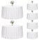 Fixwal 120 Inch White Round Tablecloth, 6 Pack Round Table Cloth Polyester Fabric Washable Table Covers for Wedding, Party, Banquet, Dining, Birthday Events