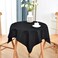 Nacuci Small Square Tablecloth 36x36 Inch Washable Polyester Side Table Cloth Solid Black Heavy Duty End Table Cover for Dining Home Party