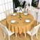 KAIPHO Gold Round Tablecloth Waterproof Stain Resistant Wrinkle Free Table Cloth 210GSM Polyester Washable Wipeable Table Cover for Party, Banquet, Wedding, Indoor and Outdoor use (60 inch, Circle)