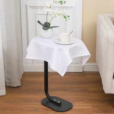 Viiamacki White Square Small Tablecloth, 24 x 24 Inch, Stain and Wrinkle Resistant Machine Washable Polyester Table Cloth, Fabric Table Cover for Nightstand End Table