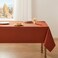 ZeeMart Burnt Orange Tablecloth, Farmhouse Linen Style Fall Table Cloth Rectangle Table Cloths 60 x 104 Inch Dark Orange, Wrinkle Resistant Washable Heavy Weight Tight Weave TableCloths