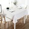 Smiry Square Table Cloth, Waterproof Heavy Duty Vinyl Tablecloths, Wipeable Washable Table Cover for Kitchen and Dining Room (White, 54" X 54")