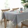 Bringsine Tablecloth Arrow Pattern Cotton Linen Dust-Proof Table Cloth Cover for Kitchen Dinning Tabletop Linen Decor (Rectangle/Oblong, 35 x 55 Inch, Grey)