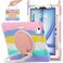SCSVPN for iPad Air 11 Inch Case 6th Generation 2024 M2   iPad Air 5th/4th Gen Case 10.9''  iPad Pro 11'' (2022-2018) Protection Kids Cover w/Pencil Holder-Stand-Handle-Shoulder Strap, Colorful Pink