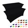 IVAPUPU 2 Pack 6FT Table Cloth for Rectangular Fitted Events Stretch Black Table Covers Washable Table Cover Spandex Tablecloth Table Protector for Party, Wedding, Cocktail, Banquet, Festival