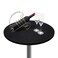 Nacuci Small Round Fitted Table Cover Cocktail Table Topper Cap Elastic Tablecloth Stretch Spandex Table Cloth for Bar Pub Party Black 24 Inch