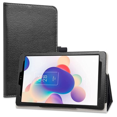 LiuShan Compatible with PU Leather Slim Folding Stand Cover for 8" TCL Tab 8 SE 6048E / TCL TAB 8 LE 9137W / TCL Tab 8 Plus 9138S / TCL TAB 8 WiFi 9132X Tablet Case,Black