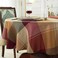 SASTYBALE Round Tablecloth Checkered Style Polyester Table Cloth Dust-Proof Wrinkle Resistant Heavy Weight Table Cover for Kitchen Dinning Tabletop Decoration (Round,70" (4-6 Seats), Red)