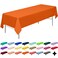 PARTY ULYJA Orange Tablecloths Plastic 3-Pack Premium 54 Inches x 108 Inches Disposable Table Covers Decorative Table Cloths for Rectangle Tables