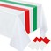 Oudain 6 Pcs Flag Tablecloth Rectangle Plastic Flag Tablecloth Disposable Table Cloths for Country flag Table Cover for Family Kitchen Dining Decoration, 54 x 108 In (Italian Flag)