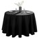 VidaFete 120inch Round Tablecloth Polyester Table Cloth&iuml;&frac14;&OElig;Stain Resistant and Wrinkle Polyester Dining Table Cover for Kitchen Dinning Party Wedding Rectangular Tabletop Buffet Decoration(Black)