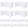 Fixwal 12 Pack White Spandex Table Covers for 6 Foot Tables, Rectangular Fitted Stretch Table Cloth Rectangle Table for Wedding, Banquet, Party, Events