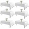 WIGENIUS 6 Pack White Table Cloth Rectangle Tablecloths 60X102 Inch,Polyester Table Cloth for 6 Foot Rectangle Tables,Wrinkle Resistant Washable Fabric Table Covers for Party,Wedding Banquet
