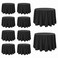 10 Pack Black Round Tablecloths, 120 Inch Stain Resistant and Wrinkle Round Table Clothes, Washable Polyester Table Clothes Cover for Kitchen Dining, Wedding Birthday Party, Buffet Restaurant, Banquet