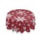 senya Christmas White Snowflake Red Round Tablecloths Washable Polyester Table Cover for Kitchen Dinning Parties Tabletop Decor 60 Inch