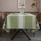 ArtBud Burlap Cotton Linen Table Clothes Farmhouse Tablecloth Striped Picnic Table Cover Heavy Fabric Table Top Coffee Kitchen D&Atilde;&copy;cor Green Rectangle 55"&Atilde;&mdash;84"(6-8 Seats)