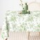Generic AnyDesign Green Flower Tablecloth Rectangle Floral Fabric Table Cloth Washable Wildflower Table Cover for Picnic Dinner Table Decoration, 60 x 104 Inch