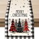 Black and White Grid Christmas Trees Merry Xmas Table Runner 13 x 72 Inch, Seasonal Winter Holiday Kitchen Dining Table Decoration for Indoor Outdoor Home Party Decor (13x72 Inches)