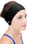 Sync Hair Guard &amp; Ear Guard Headband - Wear Under Swimming Caps (Black)