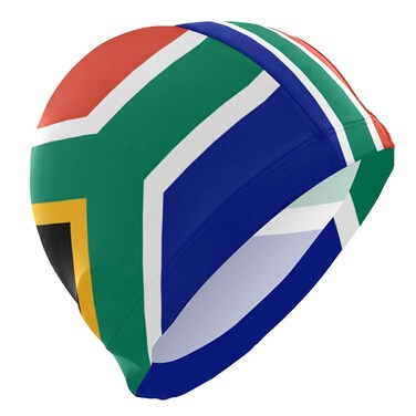 Dallonan Swimming Cap South African Flag Unisex Adult Swim Cap Polyester