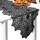 Halloween Table Runner, Black Lace Spider Web Table Runners for Halloween Table Decor, Creepy Table Cloth for Halloween Party Dinner Table Decoration 18 x 72Inch
