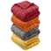 VitalCozy 4 Pcs Fleece Baby Blanket 30 x 40 3D Fluffy Baby Blanket for Boys Nursery Bed Baby Girl Blanket Infant or Newborn Receiving Blanket Swaddling Blankets(Orange Set)