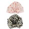 2 Pieces Swim Bathing Cap for Women Waterproof Swimming Caps Flower Printed,Red Dot+Black Panther Pattern