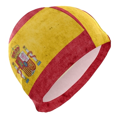 Dallonan Swimming Cap Spain Flag Grunge Unisex Adult Swim Cap Polyester