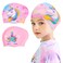 2 Pack Kids Swim Cap Mermaid Unicorn Durable Silicone Swimming Cap for Boys Girls Toddler Waterproof Swimming Cap for Long and Short Hair Bathing Caps to Keep Hair Dry