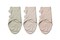 Ouch Baby Cotton Swaddle Wrap, 100% Knitted Organic Cotton, Easy Adjustable Newborn Velcro Swaddle for Boys &amp; Girls, Improves Sleep &amp; Calms Startle Response, 0-3 Months, Pack of 3 (Nordic Edition 1)