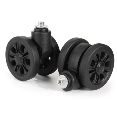 Volein 2-Pcs Luggage Wheel Replacement, Suitcase Wheels Plastic for DIY Repair, Spinner Wheels Mute 360 Degree Rotation, LN2, Black