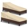Arcedo Chaise Lounge Cover, Waterproof Outdoor Lounge Chair Covers, 2 Pack Patio Chaise Covers, All Weather Resistant Patio Furniture Covers, 76"L x 30"W x 25"H, Beige and Brown