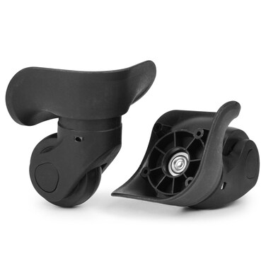 Volein 2-Pcs Luggage Wheel Replacement, Suitcase Black Travel Wheels Kit DIY Repair, Spinner Wheels Sturdy Plastic 360 Degree Rotation