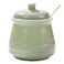 Sugar Bowl with Lid and Spoon, Ceramic Sugar Bowl,Multi-Function Sugar Container Spice Container Salt Jar Condiment Bowls Sugar Jar for Kitchen Storage Organization (Green)