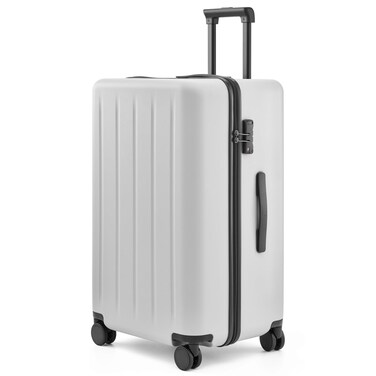 NINETYGO Hardside Scratch resistant Luggage, Spinner Suitcases Airline Approved with Wheels for Travel, Lightweight Luggage with TSA Lock (Solid White, Checked-22-Inch)