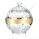 IVOOBR Clear Acrylic Sugar Bowl with Lid and Spoon,10 oz Sugar Container for Coffee Bar Accessories, Sugar Jar(Gold-plated)