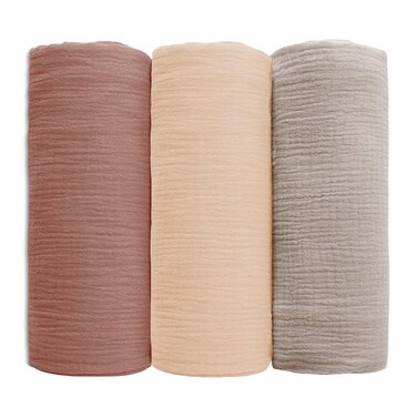 Muslin Swaddle Blankets for Baby Boy Girl,Muslin Newborn Receiving Blankets Set,Soft Breathable Muslin Baby Blanket,Baby Swaddle Blankets 3 Pack (Pink, 3 Pack)