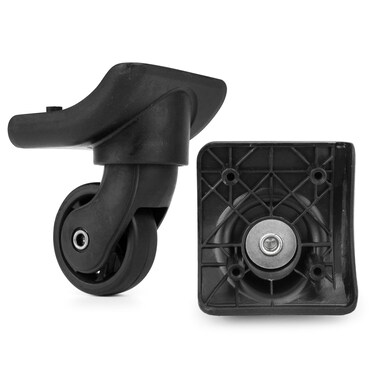 Ech.Apr 1 Pair Luggage Wheels Replacement Black Suitcase Wheels Replacement Parts Caster Trunk Wheels Luggage Suitcase Trolley