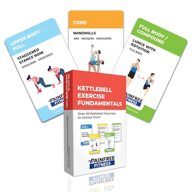 (50+ Cards) Kettlebell Fundamentals Flashcards Pain-Free Fitness, 3x5 in, Workout Cards Suitable for Safe Power Training, Strength Training, Tear-Resistant, Bend Resistant Flashcards