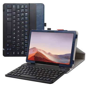 JRTAL Compatible with TCL Tab Pro 5G/TCL TABMAX 10.4 Keyboard Case, Premium Vegan PU Leather with Detachable Keyboard Stand Cover for 10.36&quot; TCL Tab Pro 5G TCL-9198S/TCL TABMAX 10.4 9296Q,Blue