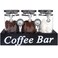 WYTAOHZL 3PCS Glass Coffee Containers with Shelf 54 oz Coffee Station Organizer Glass Coffee Bean Storage with Spoon Coffee Canister Set Jars with Airtight Locking Clamp for Coffee Bean Ground Nuts