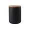 jessie Ceramic Storage Containers with Airtight Seal Bamboo Lids Kitchen Canisters for Sugar Coffee Tea Spice Seasoning (black, 800ml/27 oz)